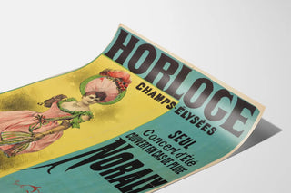 Vintage Poster of the Champs-Élysées Clock Summer Concert Noraly