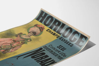 Vintage Poster of the Champs-Élysées Clock Summer Concert Noraly