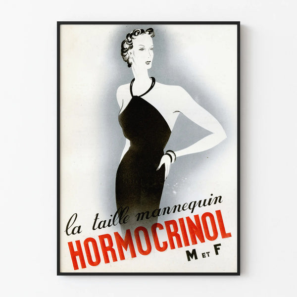 Vintage poster La Taille Mannequin Hormocrinol - Retro wall decoration