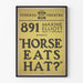 Vintage theater poster "Horse Eats Hat?" 891 Maxine Elliott Theatre