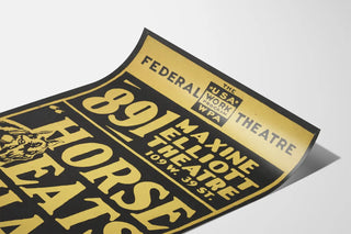 Vintage theater poster 'Horse Eats Hat' style graphic art