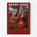 Vintage Poster Horse Sense with Guitar and Equestrian Saddle