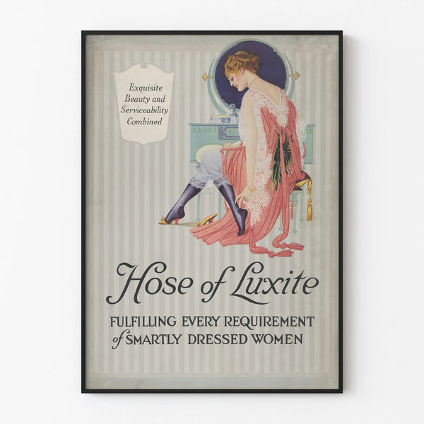Vintage poster Hose of Luxite – Feminine elegance and refinement