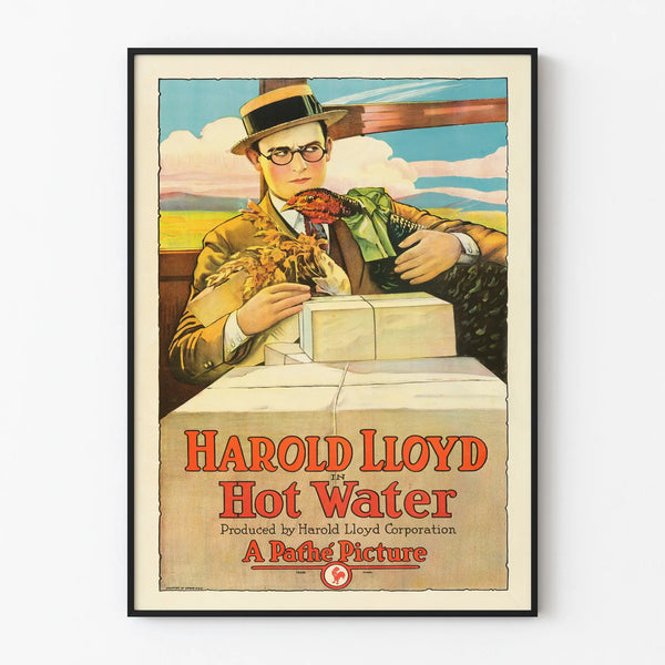 Vintage poster of the film Harold Lloyd Hot Water