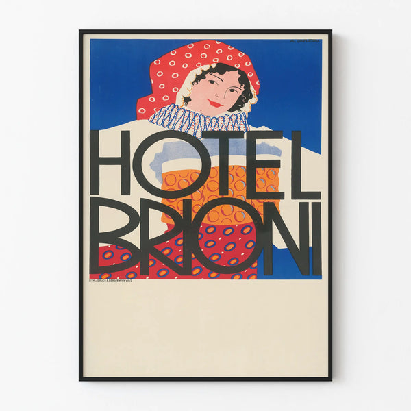 Vintage Hotel Brioni Poster for Wall Decoration