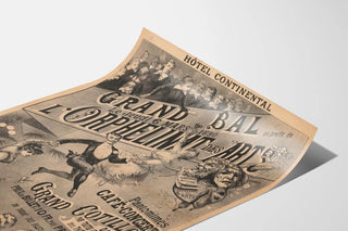 Vintage Poster of the Grand Ball at Hôtel Continental 1890
