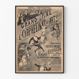 Vintage Poster of the Grand Ball at Hôtel Continental 1890