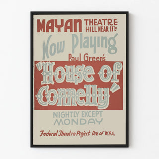 Vintage theater poster Mayan - House of Connelly
