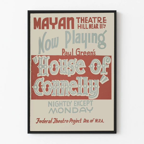 Vintage theater poster Mayan - House of Connelly