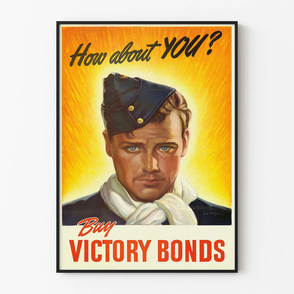 Vintage Poster Purchase Victory Bonds - Retro Wall Decoration
