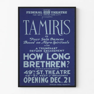 Federal Theatre Poster - How Long Brethren, 49th Street Theatre