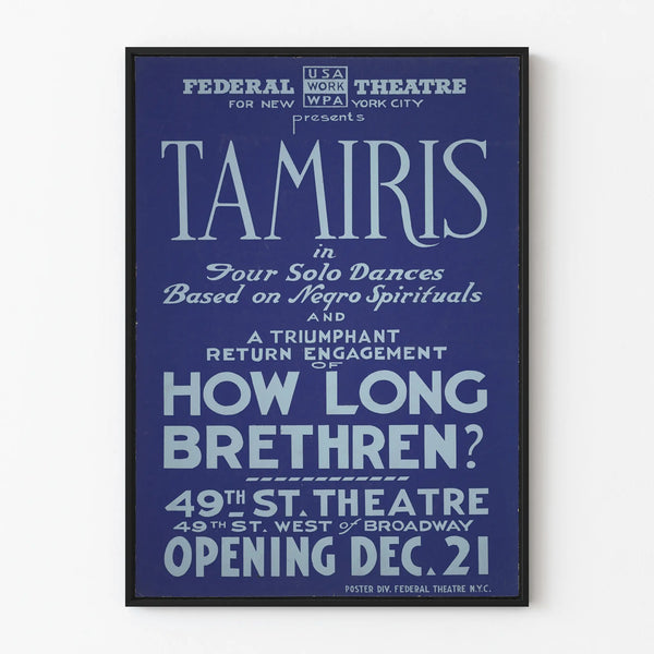 Federal Theatre Poster - How Long Brethren, 49th Street Theatre