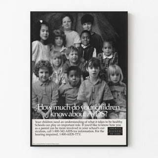 Educational poster on raising children's awareness of AIDS