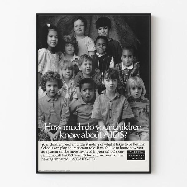 Educational poster on raising children's awareness of AIDS