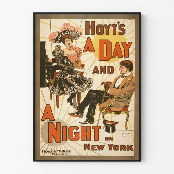 Vintage poster Hoyt's A Day and A Night in New York