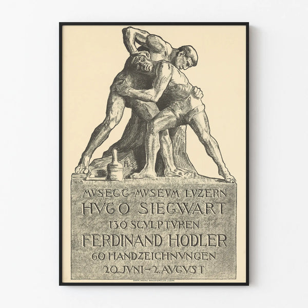 Vintage artistic poster of the Musegg Museum in Lucerne - Hugo Siegwart and Ferdinand Hodler