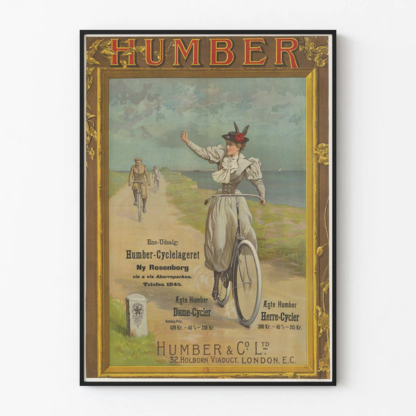 Vintage Humber Bicycle Poster for Women and Men