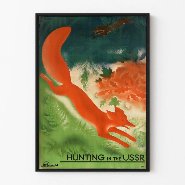 Vintage hunting poster from the USSR - Retro wall decoration