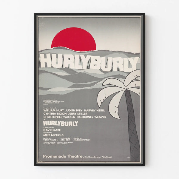 Hurlyburly Theater Promenade Poster - Vintage Wall Decoration