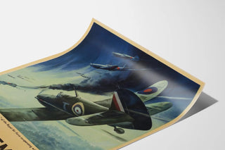 Vintage Military Poster of Royal Air Force and Russian Air Force Aircraft