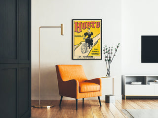 Vintage Hurtu poster for reinforced bicycle tubes