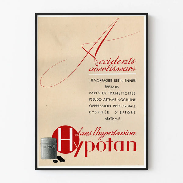 Vintage Hypotan advertising poster for wall decoration