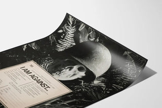 Anti-War Wall Poster with Helmeted Skull