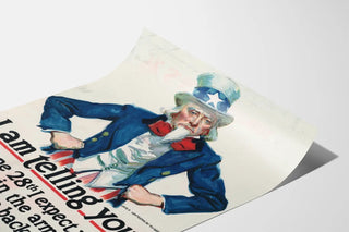 Vintage military recruitment poster Uncle Sam