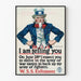 Vintage military recruitment poster Uncle Sam