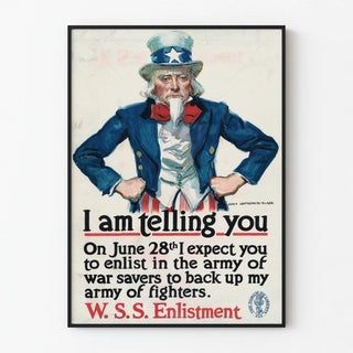 Vintage military recruitment poster Uncle Sam