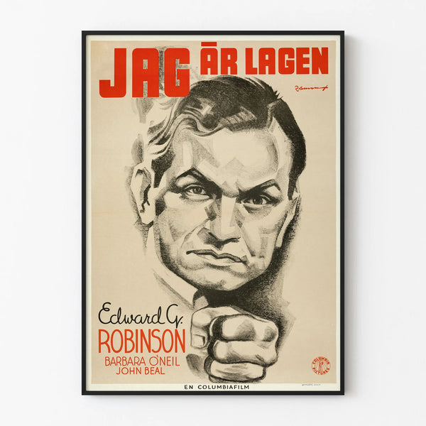 Vintage Poster I Am The Law - Retro Style Decorative Poster