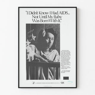 Awareness poster on AIDS and mother-to-child transmission