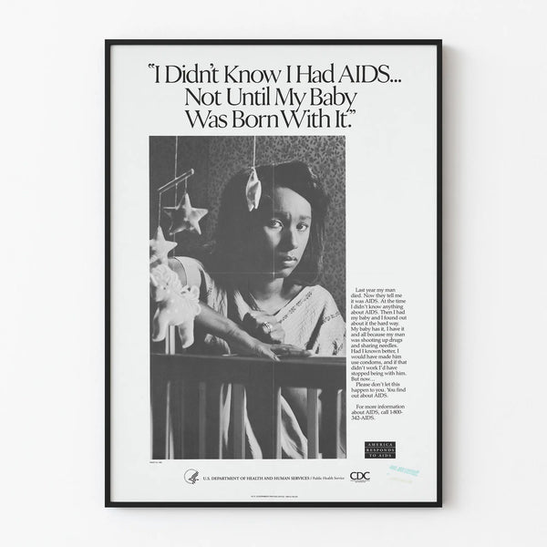 Awareness poster on AIDS and mother-to-child transmission