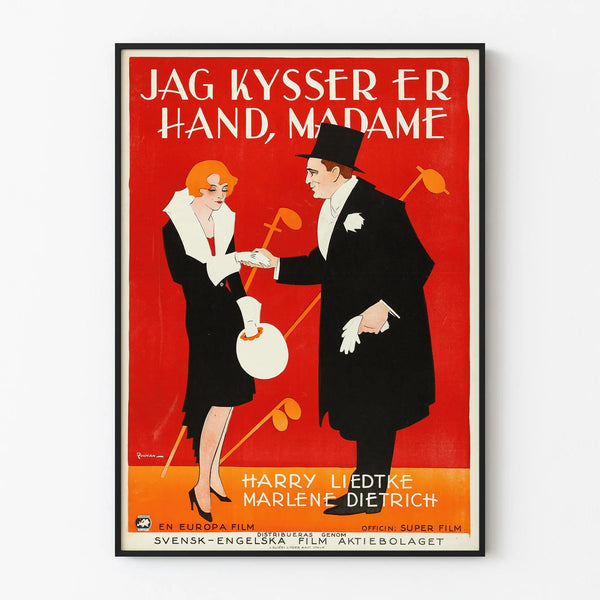 Vintage poster 'I Kiss Your Hand, Madame' elegant wall decoration