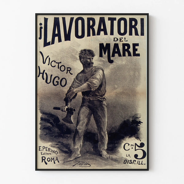 Vintage poster I Lavoratori del Mare by Victor Hugo