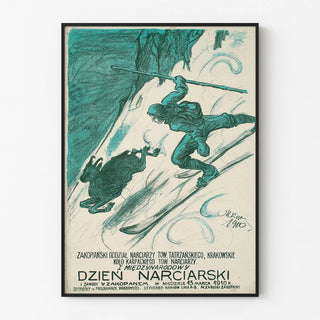Vintage Poster for the International Ski Day 1910 in Zakopane