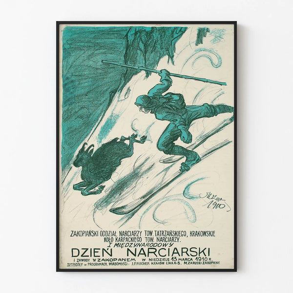 Vintage Poster for the International Ski Day 1910 in Zakopane
