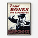 Vintage Marine Poster - Bone Collection for Explosives and Materials