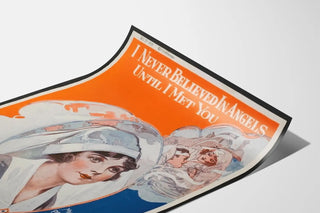 Vintage Poster 'I Never Believed in Angels Until I Met You'