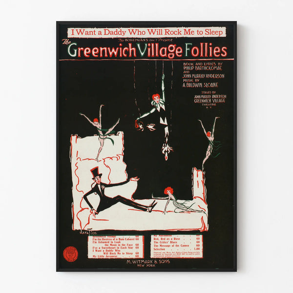 Vintage Greenwich Village Follies Decorative Poster