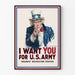 Vintage U.S. Army recruitment poster « I Want You »