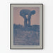 Vintage artistic poster 'I Wonder If The Ground Has Anything To Say' in monochrome blue