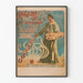 Vintage poster of amateur art exhibition with painter and palette