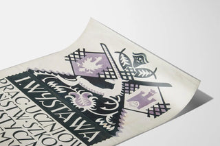 Vintage poster for industrial art school exhibition