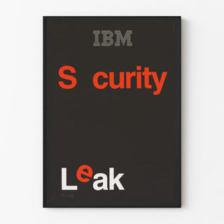 IBM Security Leak poster minimalist design