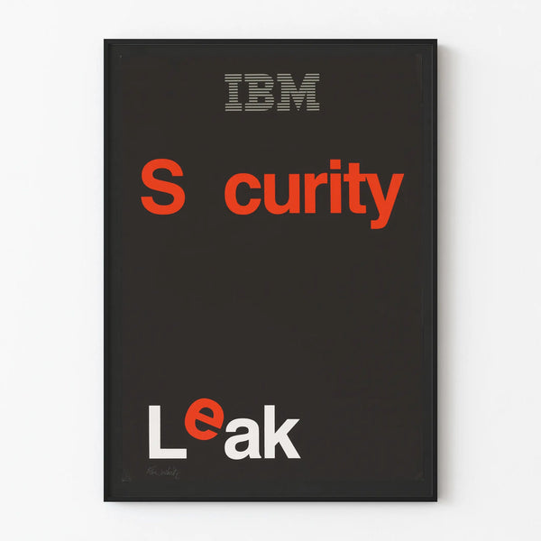 IBM Security Leak poster minimalist design
