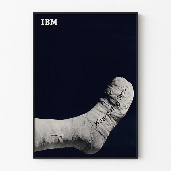 Vintage IBM Wear Safety Shoes Poster