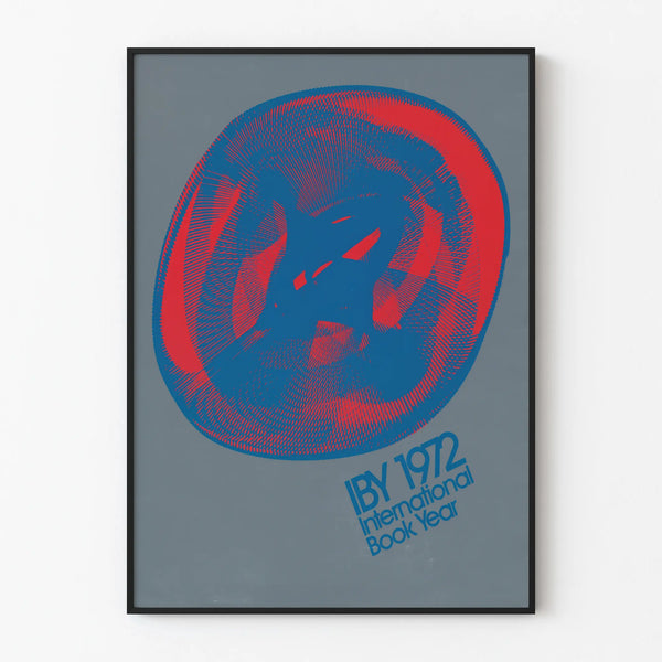 Vintage Poster IBY 1972 International Book Year Graphic Design