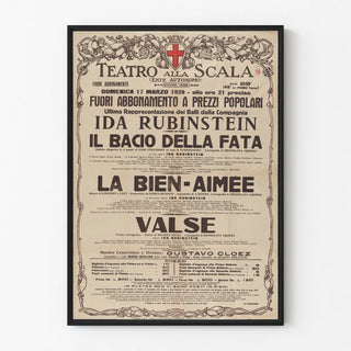 Vintage ballet poster Ida Rubinstein Teatro alla Scala 1929