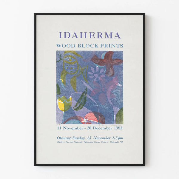 Vintage Poster Idaherma Wood Block Prints 1983